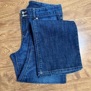 GAP Dark Wash Blue Essential Bootcut Denim Jeans Tall size 12/31 L
